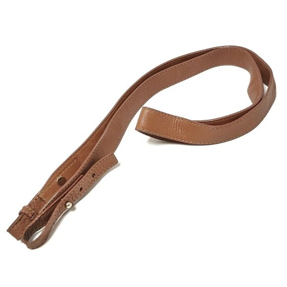 Auth BVLGARI Leoni Cream Brown Light Blue Canvas Leather Handbag - Picture 8 of 9